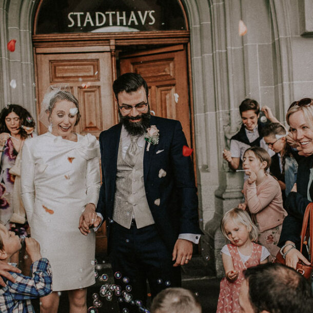 Hochzeit in der Züricher Innerstadt.