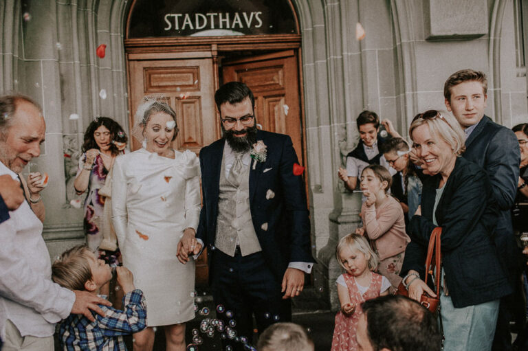 Hochzeit in der Züricher Innerstadt.